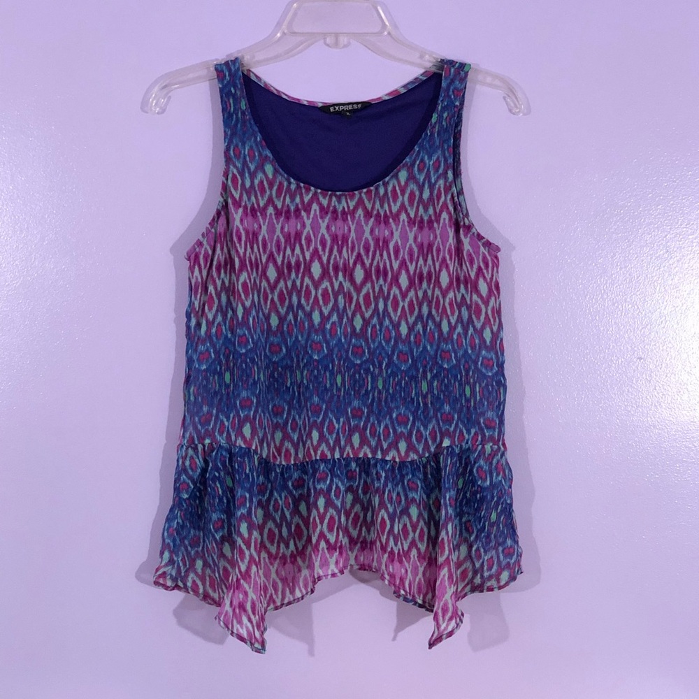 NWOT Express Relaxed Fit Shirred Bottom Tank Top
